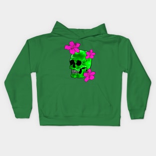 Green skull Kids Hoodie